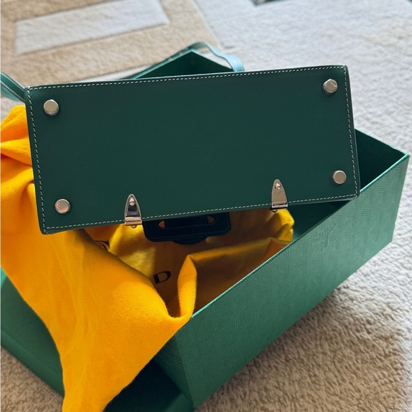 Goyard Teal and Brown Satchel - Picture 5 of 11